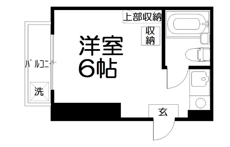 カーサ東一条(1K/3階)の間取り写真