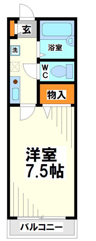 ベルメゾン彩(1K/3階)の間取り写真