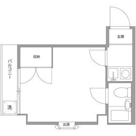 パークシャトー(1K/2階)の間取り写真