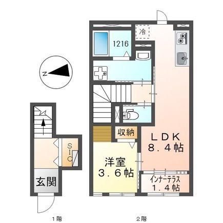 埼玉高速鉄道 戸塚安行駅 徒歩9分 2階建 築3年(1LDK/2階)の間取り写真