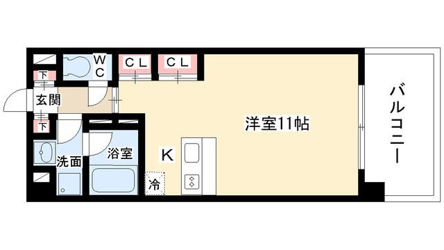 シティライフ日和(ワンルーム/4階)の間取り写真
