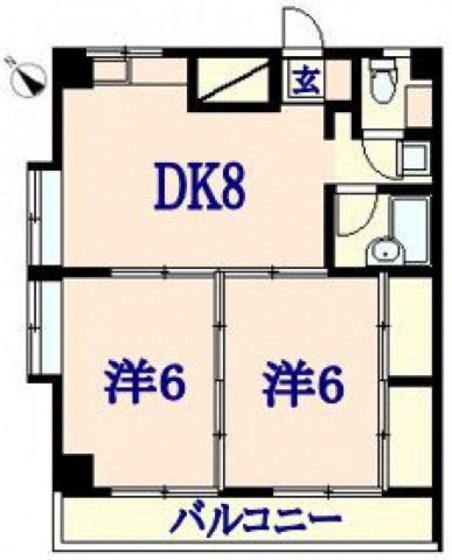 カノープス中広(2DK/5階)の間取り写真