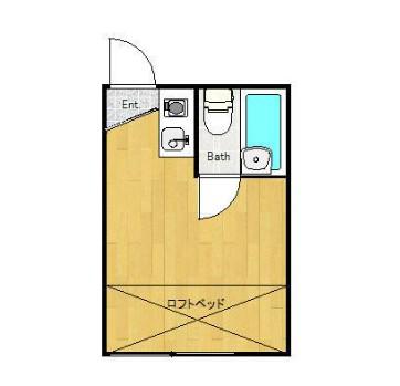 エスペランサ16(ワンルーム/2階)の間取り写真