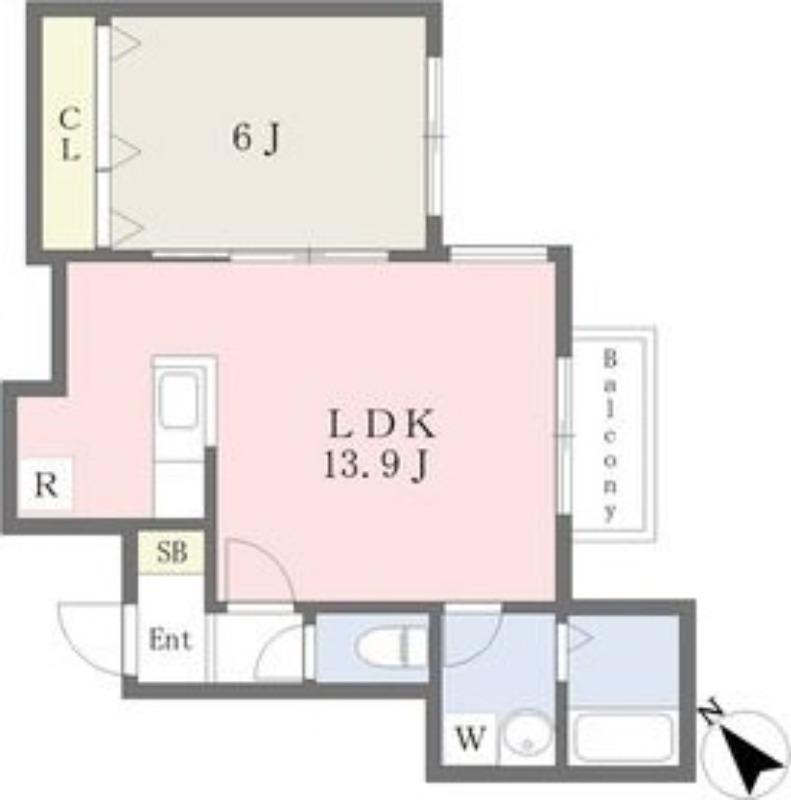 クラリス琴似(1LDK/4階)の間取り写真