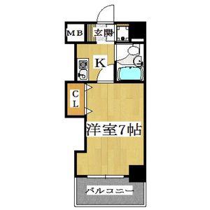 OHD今池(1K/7階)の間取り写真