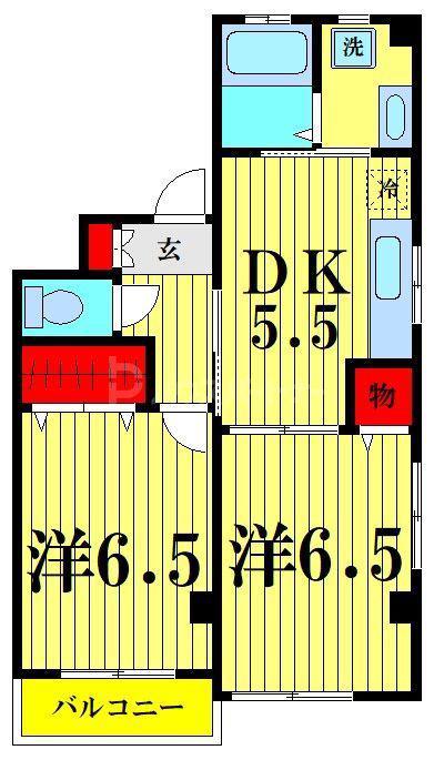 G・アバンティ(2DK/3階)の間取り写真