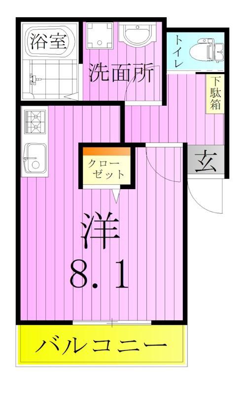 TJ西尾久01(ワンルーム/2階)の間取り写真