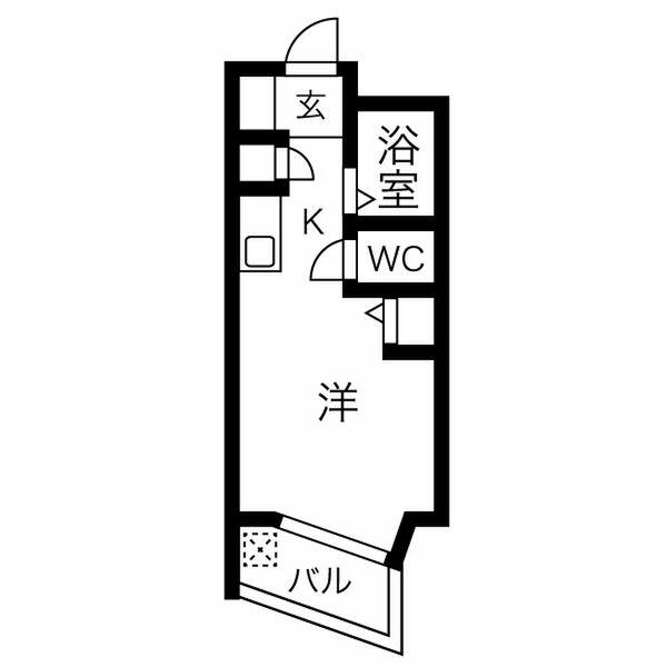 アーバンアメニティー(ワンルーム/4階)の間取り写真