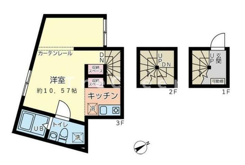 CACCO成増(ワンルーム/3階)の間取り写真