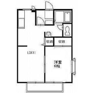 プルミエール今泉II(1LDK/1階)の間取り写真
