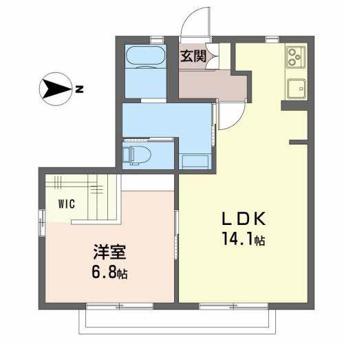 バリュージュ今泉(1LDK/1階)の間取り写真