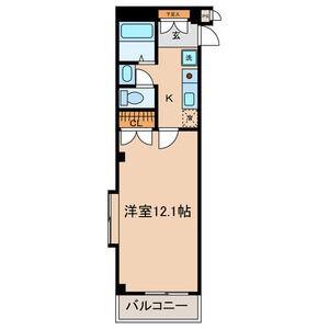 O-PALETTE(1K/1階)の間取り写真