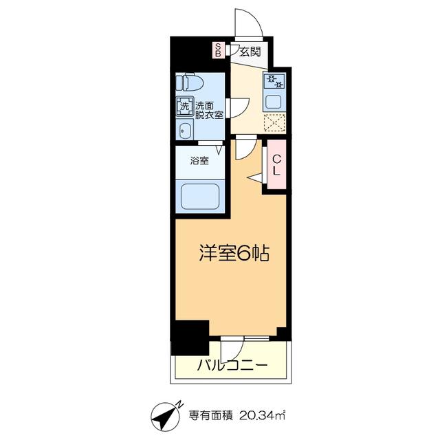 GRANPASEO金町(1K/11階)の間取り写真