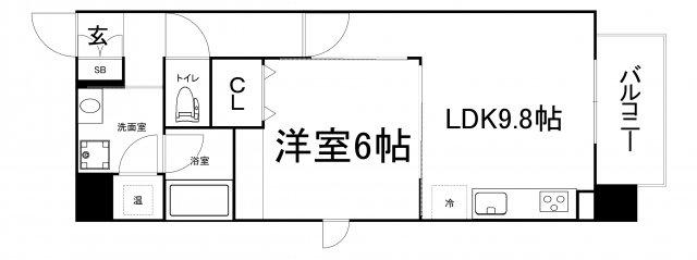 和宏一輝(1LDK/3階)の間取り写真