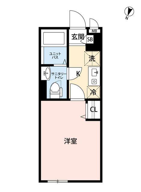 IXO 禹(1K/2階)の間取り写真