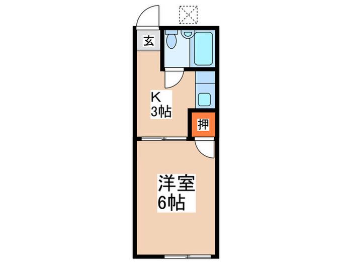 エースコーポ(1K/1階)の間取り写真