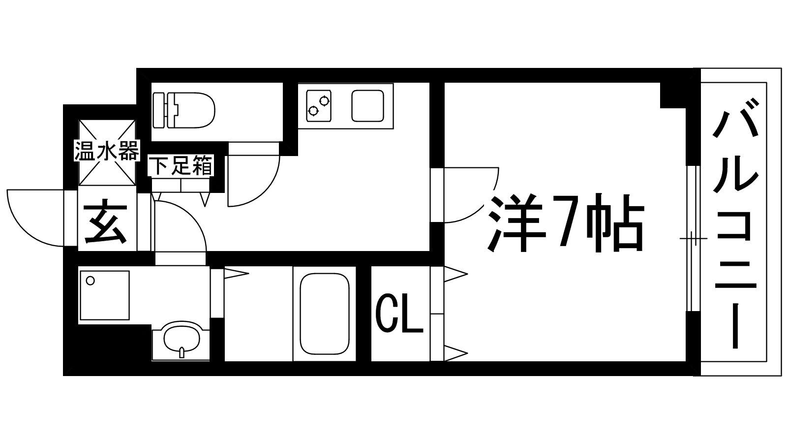 GROOVE川西多田(1K/4階)の間取り写真