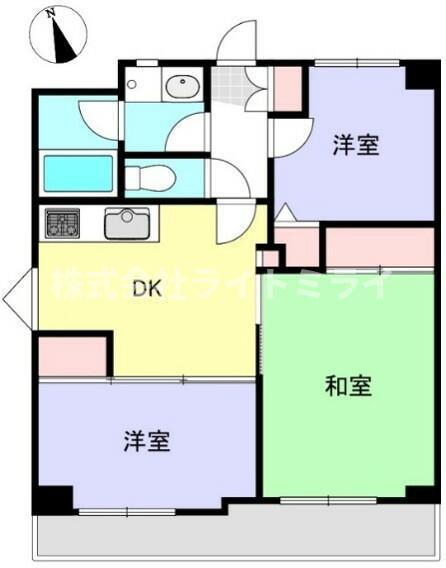 ウィンド赤羽(1LDK/2階)の間取り写真