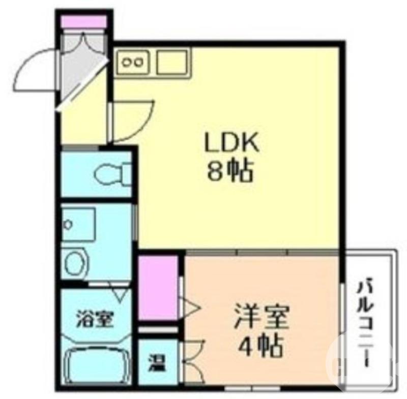 F ASECIA KANOA(1LDK/3階)の間取り写真