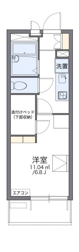 レオパレスゴールデンゴンタ(1K/3階)の間取り写真