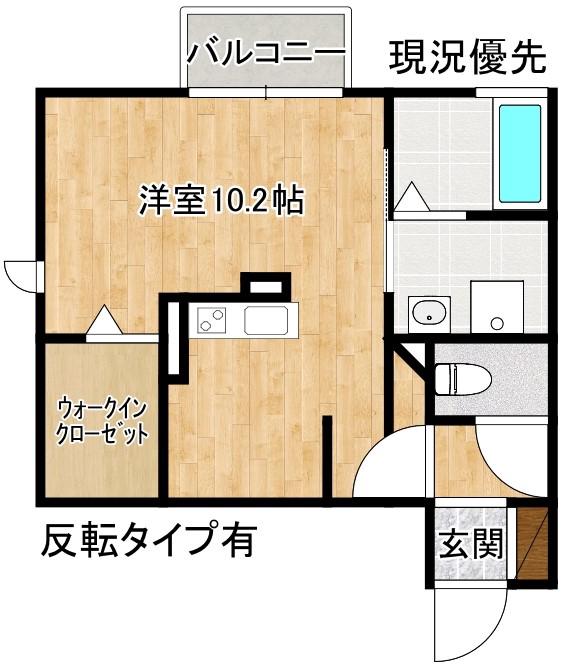 STARTS(ワンルーム/1階)の間取り写真