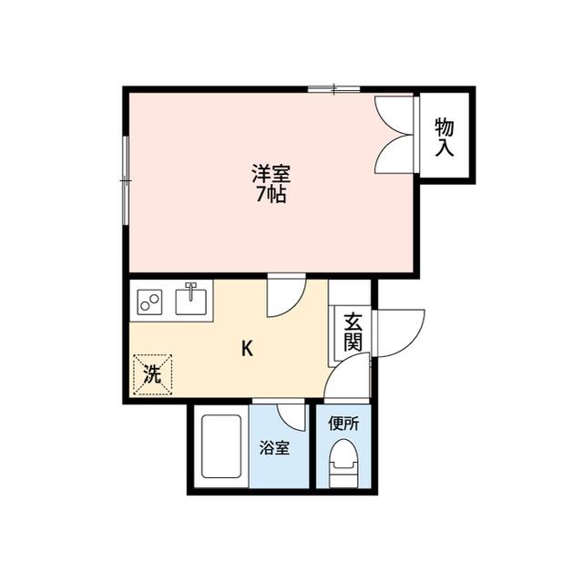 COMMON東幸町(1K/2階)の間取り写真