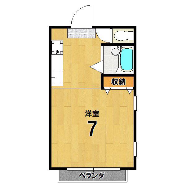 メゾンサンクルー(1K/2階)の間取り写真