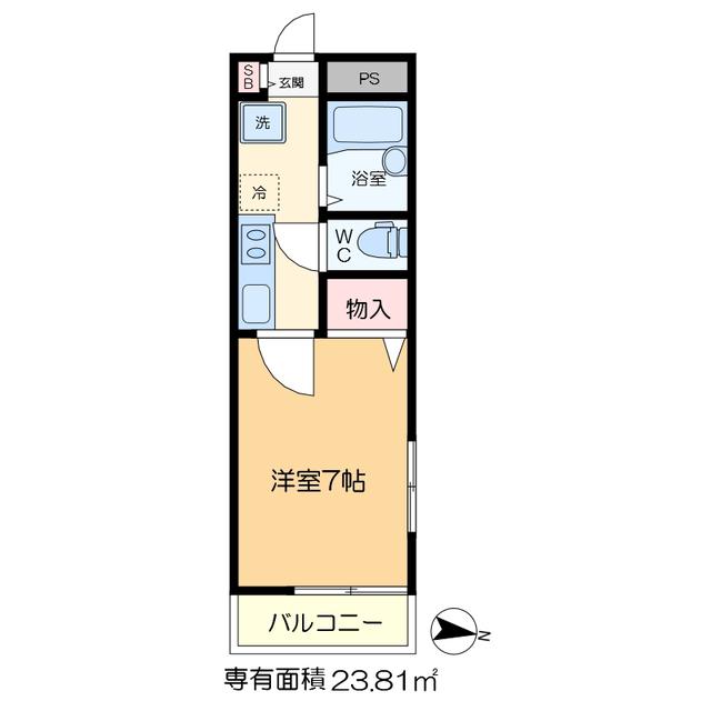 サンクレスト(1K/1階)の間取り写真