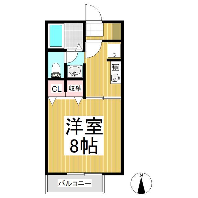 ラミレス(1K/2階)の間取り写真