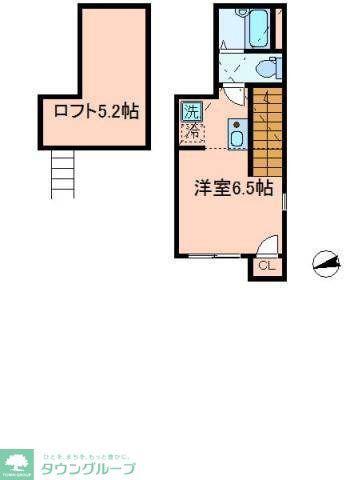 クリスタルコンフォート(ワンルーム/2階)の間取り写真