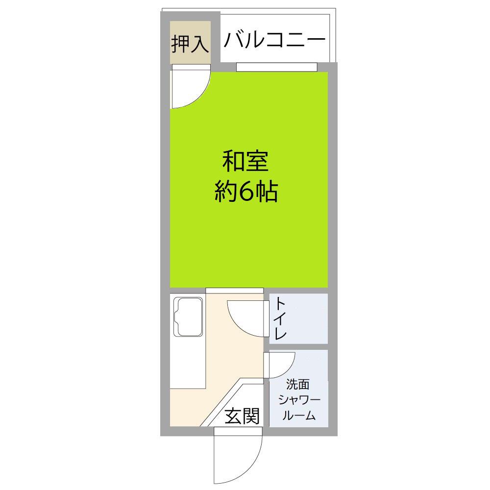 サンノーブル上野(1K/3階)の間取り写真