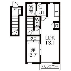 ビアンコ(1LDK/2階)の間取り写真
