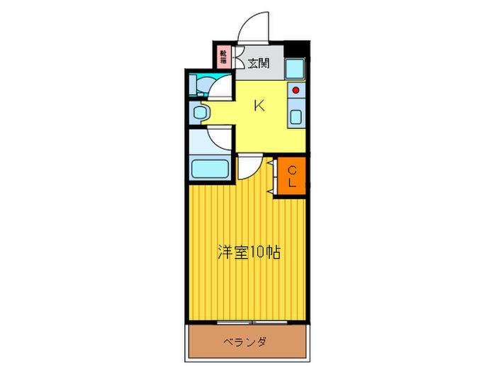 メディナ丹波口(1K/10階)の間取り写真