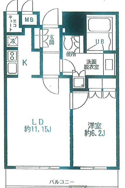 セントラルパークタワー・ラ・トゥール新宿(1LDK/12階)の間取り写真