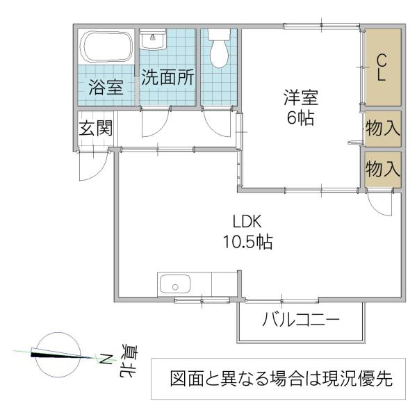 ハイツMT.つくば(1LDK/1階)の間取り写真