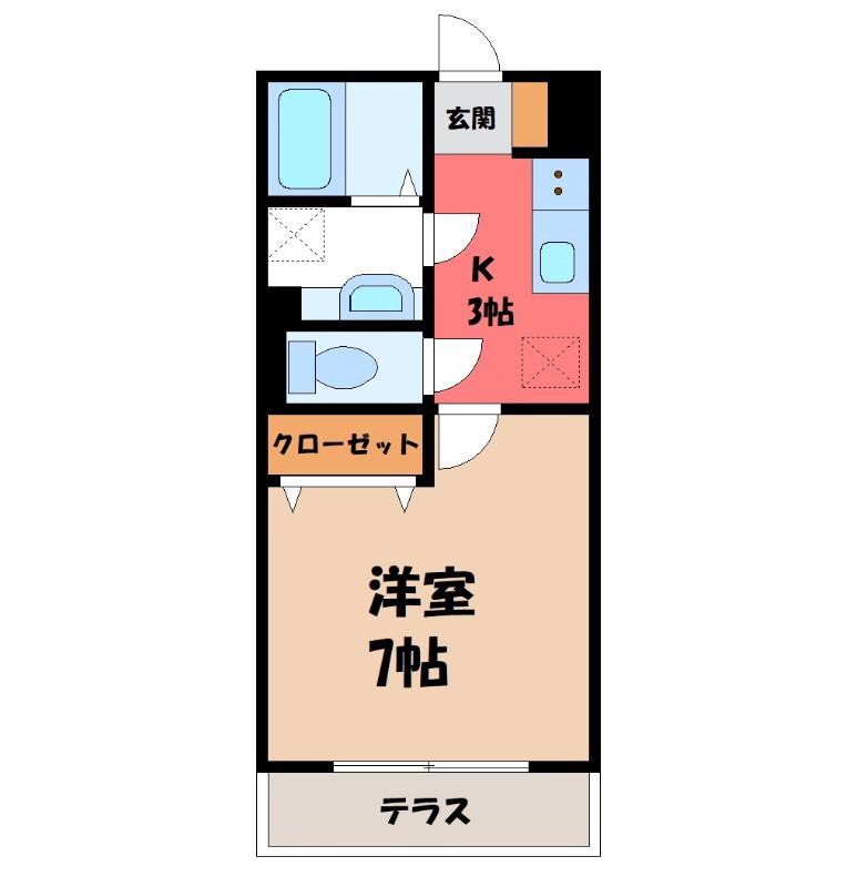 TESHIMA&CO(1K/1階)の間取り写真