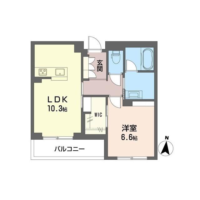 エクセレント高田(1LDK/3階)の間取り写真