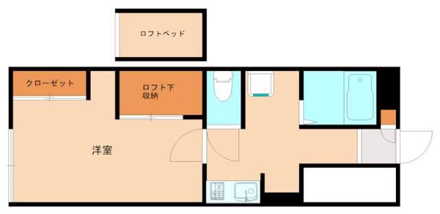 レオパレス新宮(1K/1階)の間取り写真