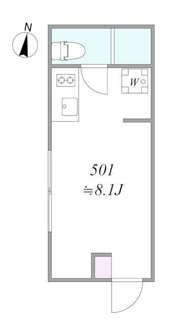 TRIAS184(ワンルーム/5階)の間取り写真