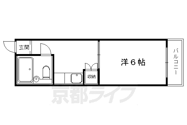 ジョリー岡崎(1K/1階)の間取り写真