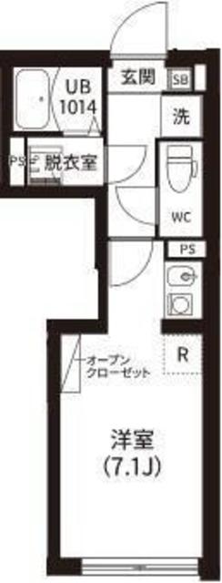 レピュア南大井レジデンス(ワンルーム/5階)の間取り写真