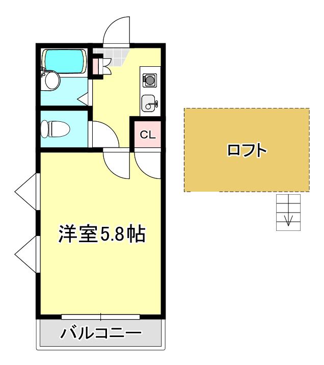 サンパレス(1K/1階)の間取り写真