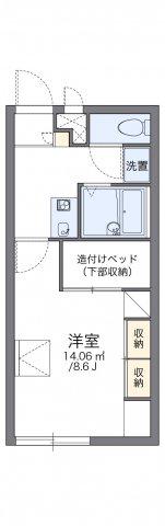 レオパレスユリ(1K/1階)の間取り写真