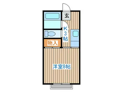 コーポラス・エトワール(1K/2階)の間取り写真