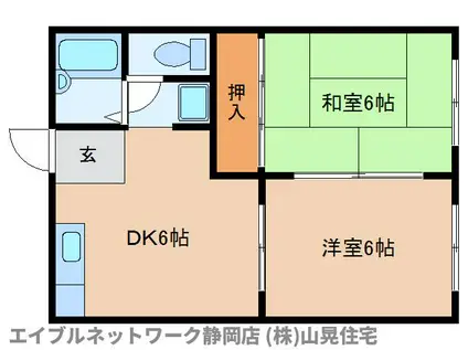 ラ・セジュール(2DK/2階)の間取り写真