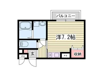 K・プラウド(ワンルーム/3階)の間取り写真