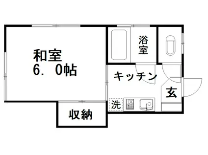 コンフォートしらさぎ(1K/2階)の間取り写真