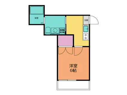 コモド幕張本郷(1K/1階)の間取り写真