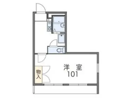 レオパレスパインヒル(1K/3階)の間取り写真