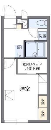 レオパレスニュー屋島(1K/1階)の間取り写真
